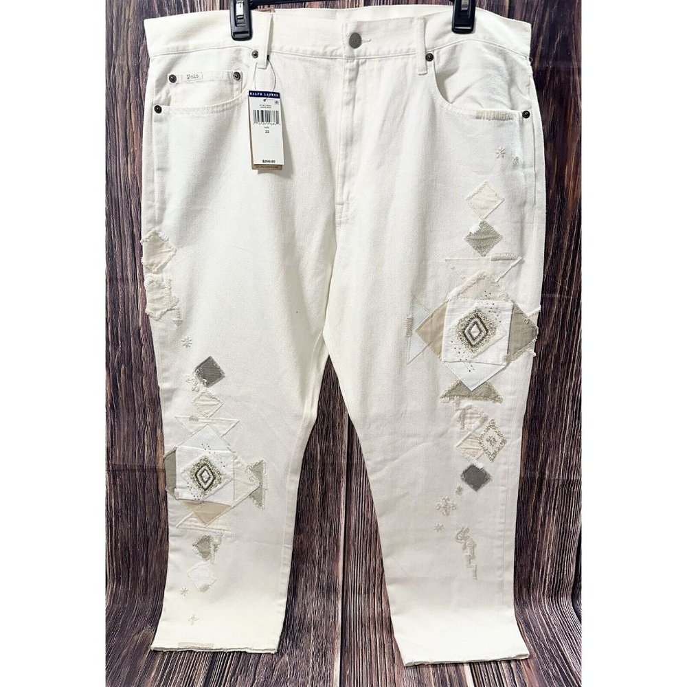 Polo Ralph Lauren The Avery Boyfriend Women’s Patchwork Jeans Size 33 NWT $298